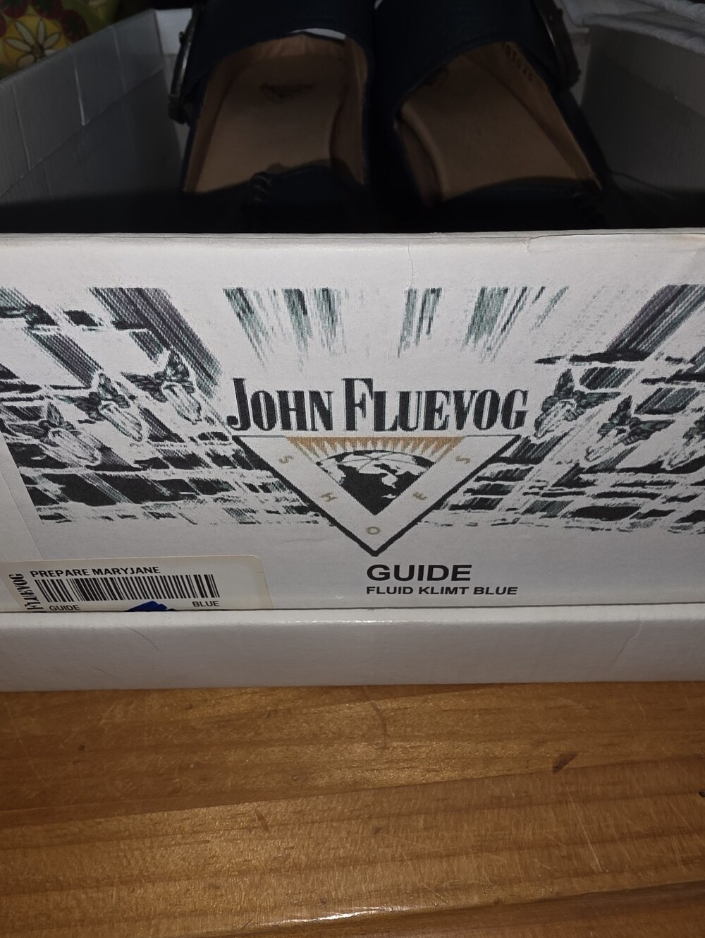 John Fluevog Guide Fluid Klimt Blue Prepare Mary Jane Shoes 8 w/ Box & Shoe bag - Picture 10 of 16